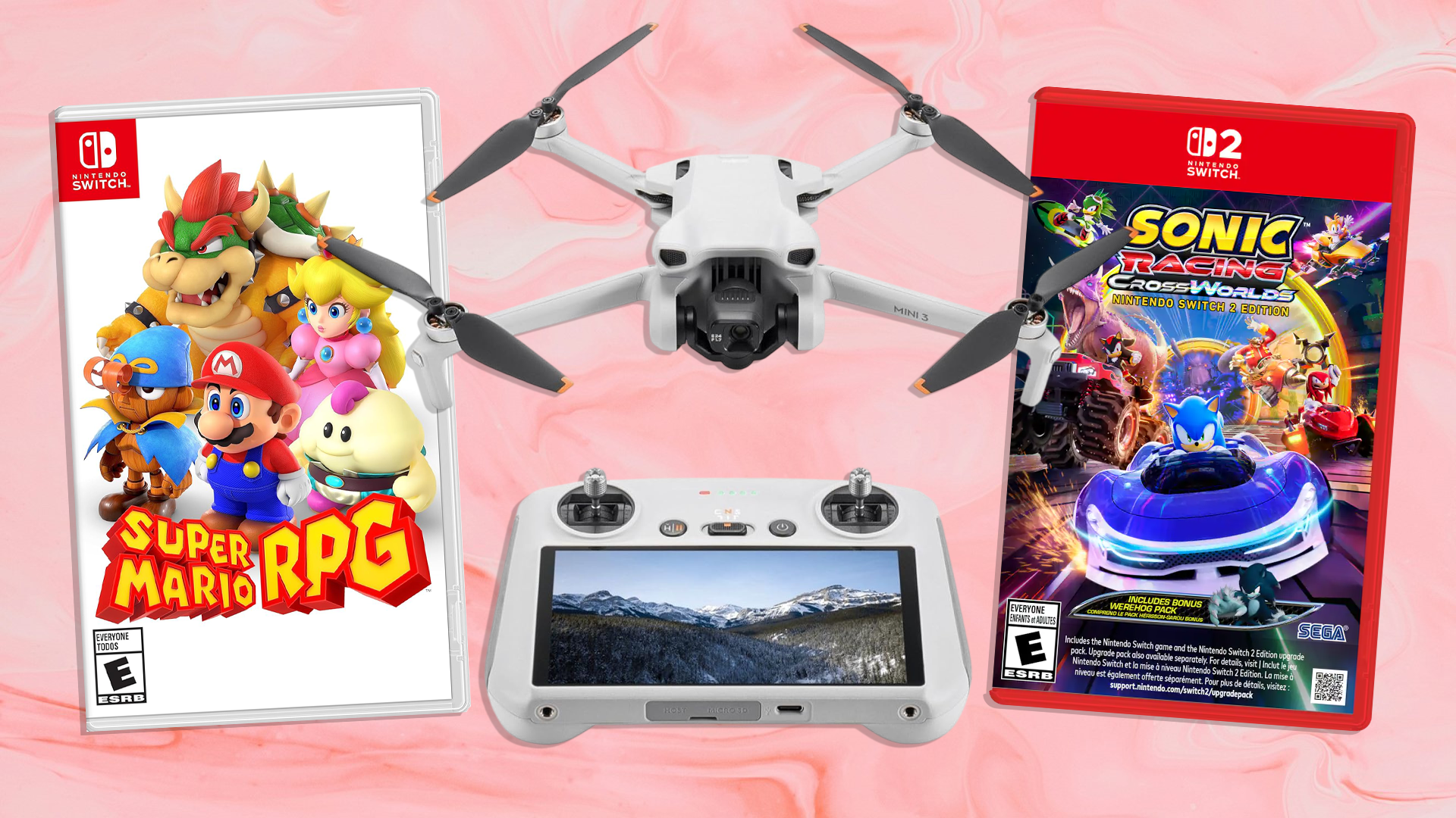 Sunday's Top Deals: DJI Mini 3, Sonic Racing: CrossWorlds, Super Mario