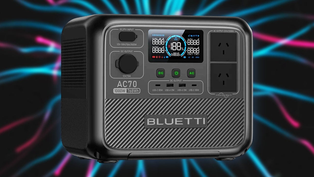 Save 35% Off Bluetti AC70 768Wh 1,000W LiFePO4 Power Station