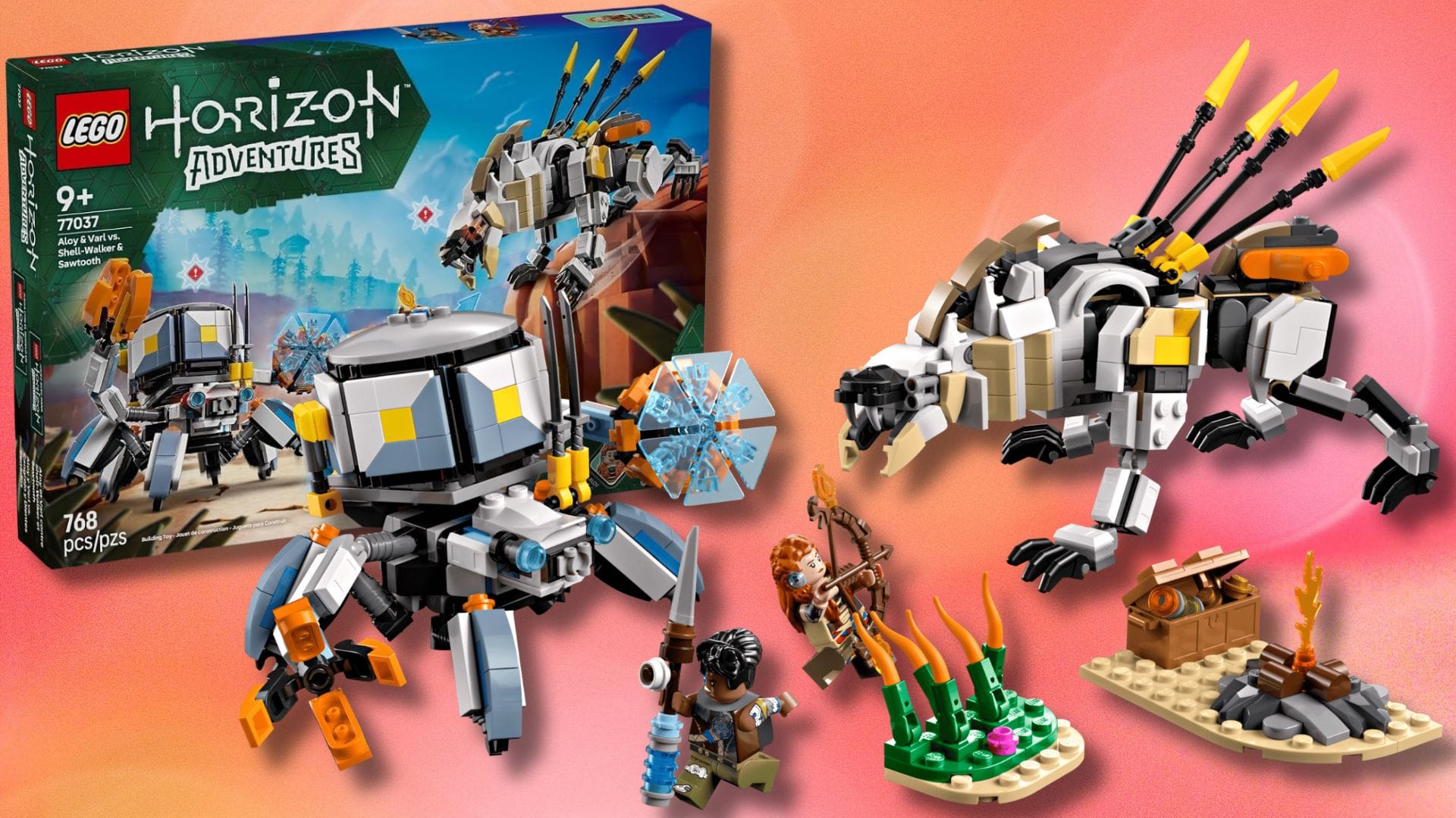 LEGO Horizon Adventures Aloy & Varl vs. Shell-Walker & Sawtooth Set