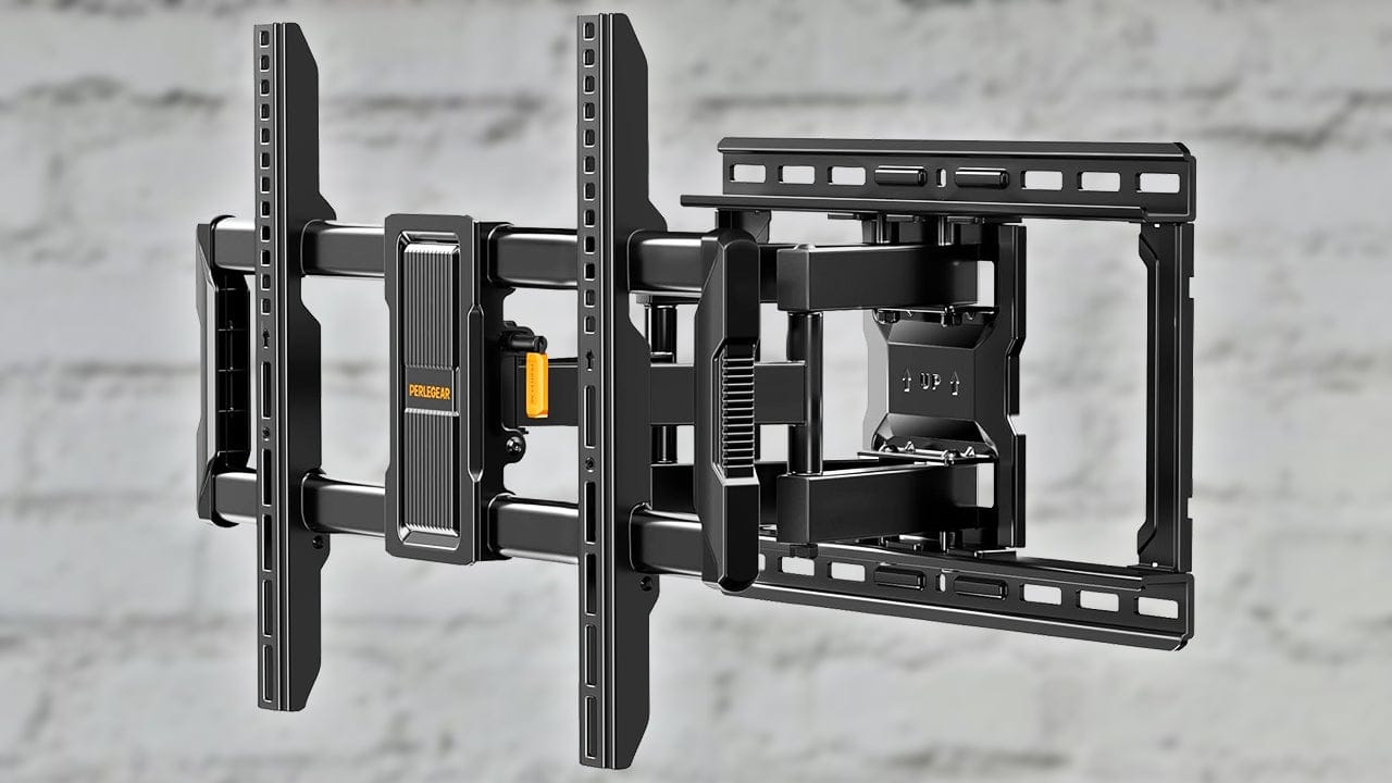 Perlegear Full Motion TV Wall Mount for TVs Up to 90 Inches at