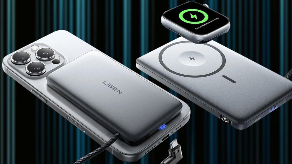 Lisen 10,000mAh MagSafe Power Bank for iPhone and Apple Watch Deal post image