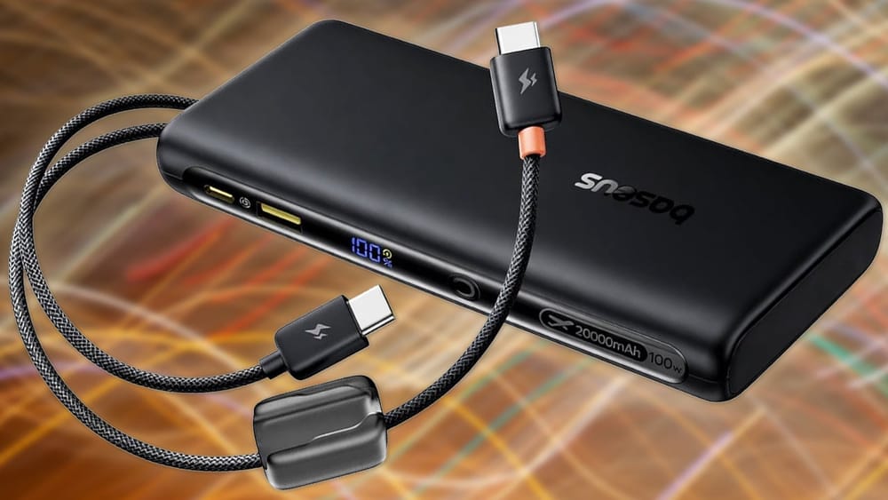 Baseus 20,000mAh 100W Power Bank With Dual USB-C Cables Discounted to