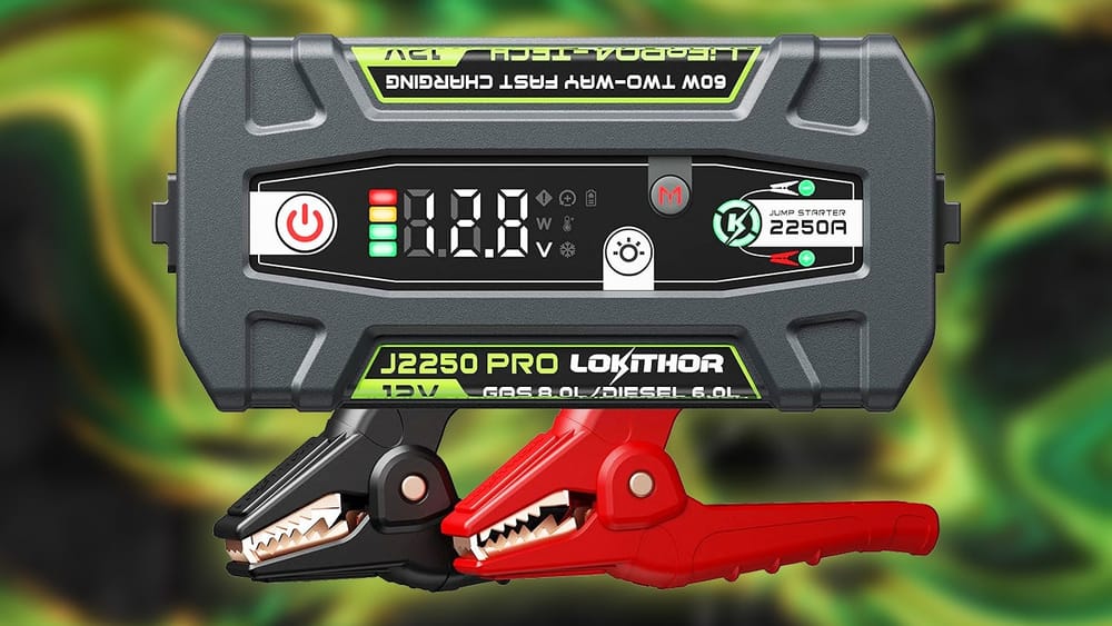 Save 50% Off Lokithor J2250 Pro Cordless Car Jump Starter with LiFePO4 post image