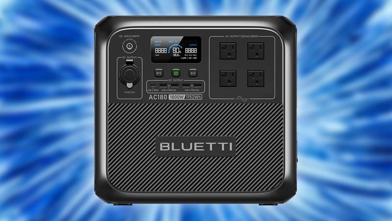 Save Over 40% Off Bluetti AC180 Power Station at AliExpress